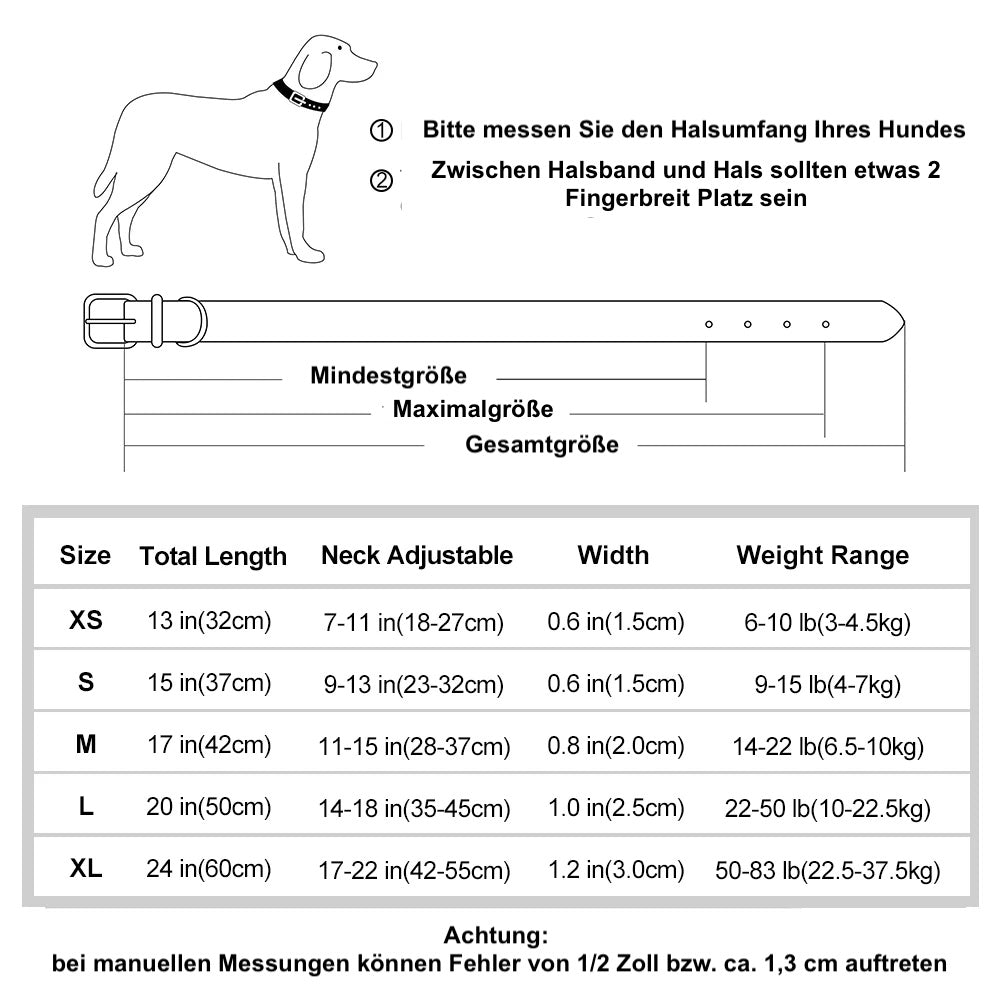 Personalisiertes Hundehalsband aus veganem Kunstleder