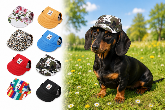 Niedliche Baseballkappe für Hunde & Katzen – Sonnenhut mit Schirm für kleine Hunde und Welpen