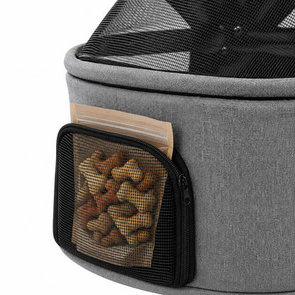 3-in-1 Haustierwagen mit herausnehmbarer Tragetasche – zusammenklappbarer Hundewagen für kleine und mittelgroße Hunde und Katzen, wasserdicht, geländegängig, mit Sonnenschutz