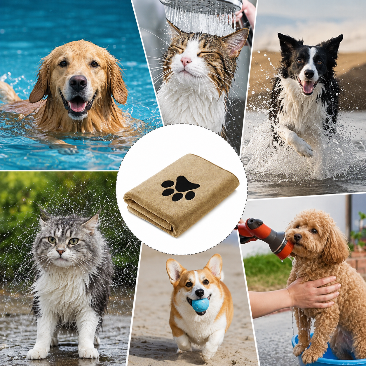 Super saugfähiges Mikrofaser-Hundehandtuch – weich, praktisch & vielseitig