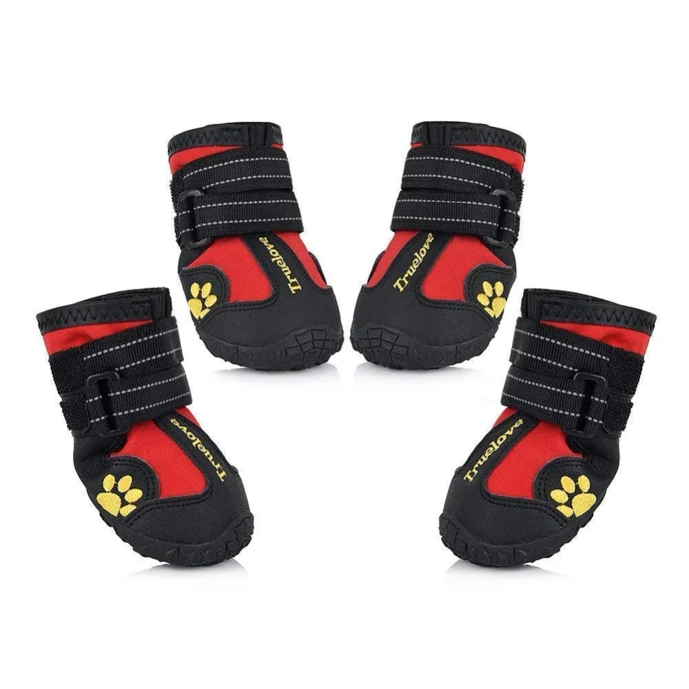 Truelove Dog Shoes Waterproof Anti-Slip Rain Boots Warm Snow Reflective for Small Medium Large Pet Sports Training TLS3961