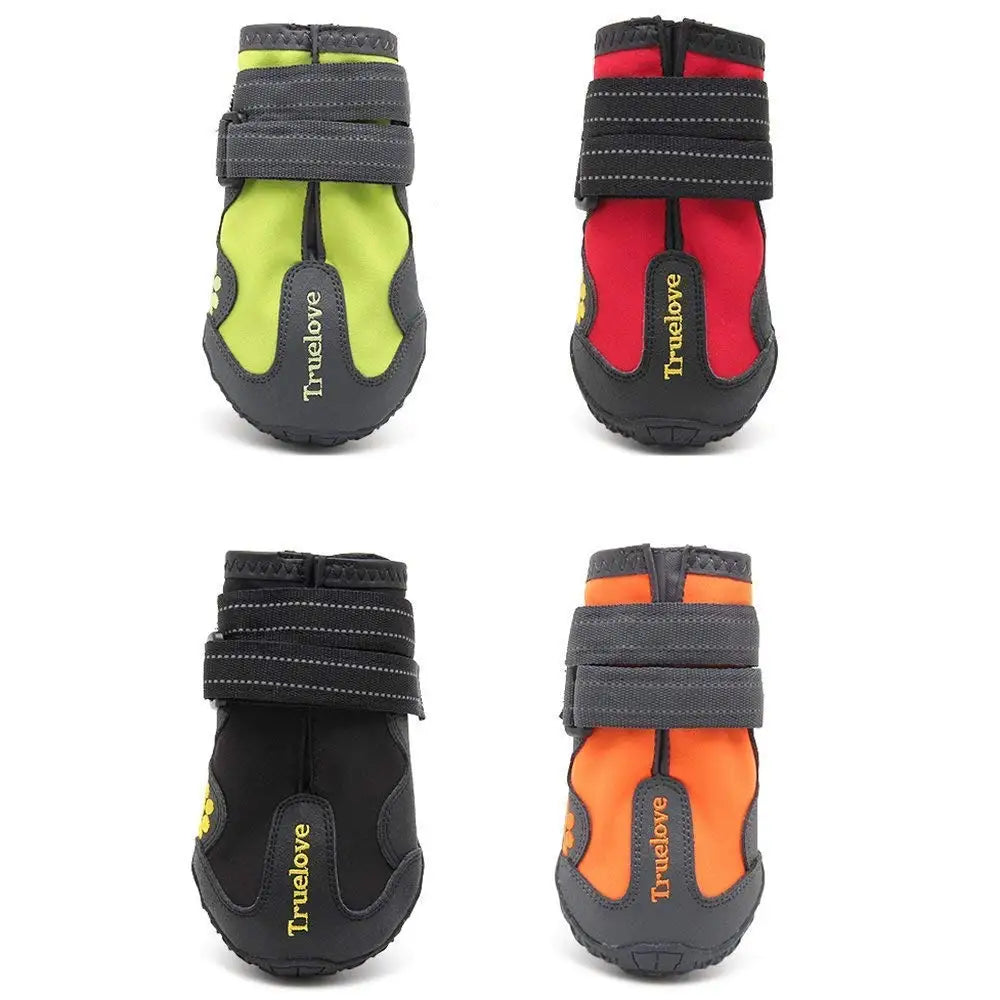 Truelove Dog Shoes Waterproof Anti-Slip Rain Boots Warm Snow Reflective for Small Medium Large Pet Sports Training TLS3961