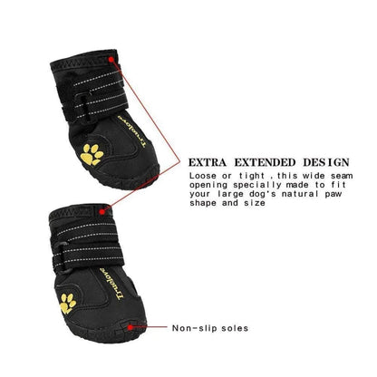 Truelove Dog Shoes Waterproof Anti-Slip Rain Boots Warm Snow Reflective for Small Medium Large Pet Sports Training TLS3961