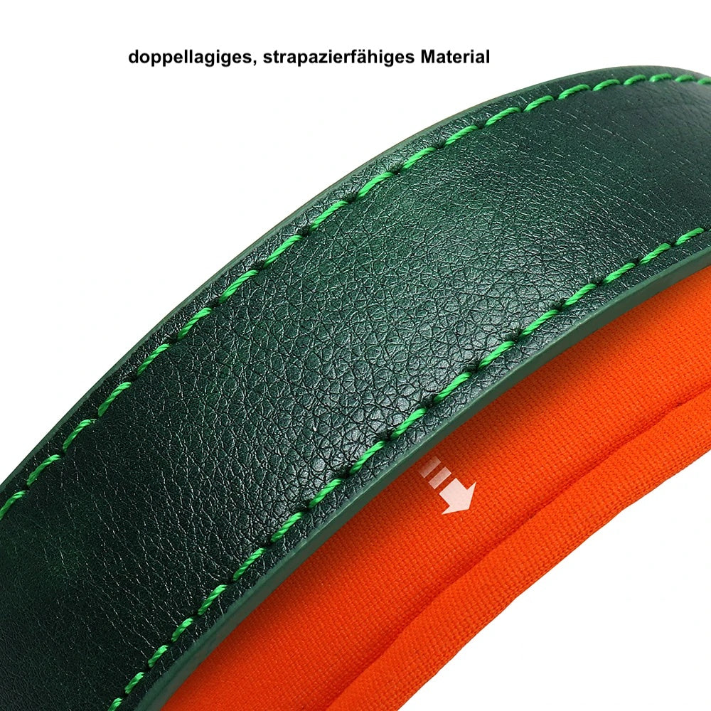 Personalisiertes Hundehalsband aus veganem Kunstleder