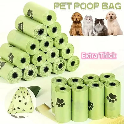 30-600 Pcs Dog Poop Bags for dog Large Cat Waste Bags Doggie Outdoor Home Clean Refill Garbage Bag Pet Supplies 15 Bags/ Roll