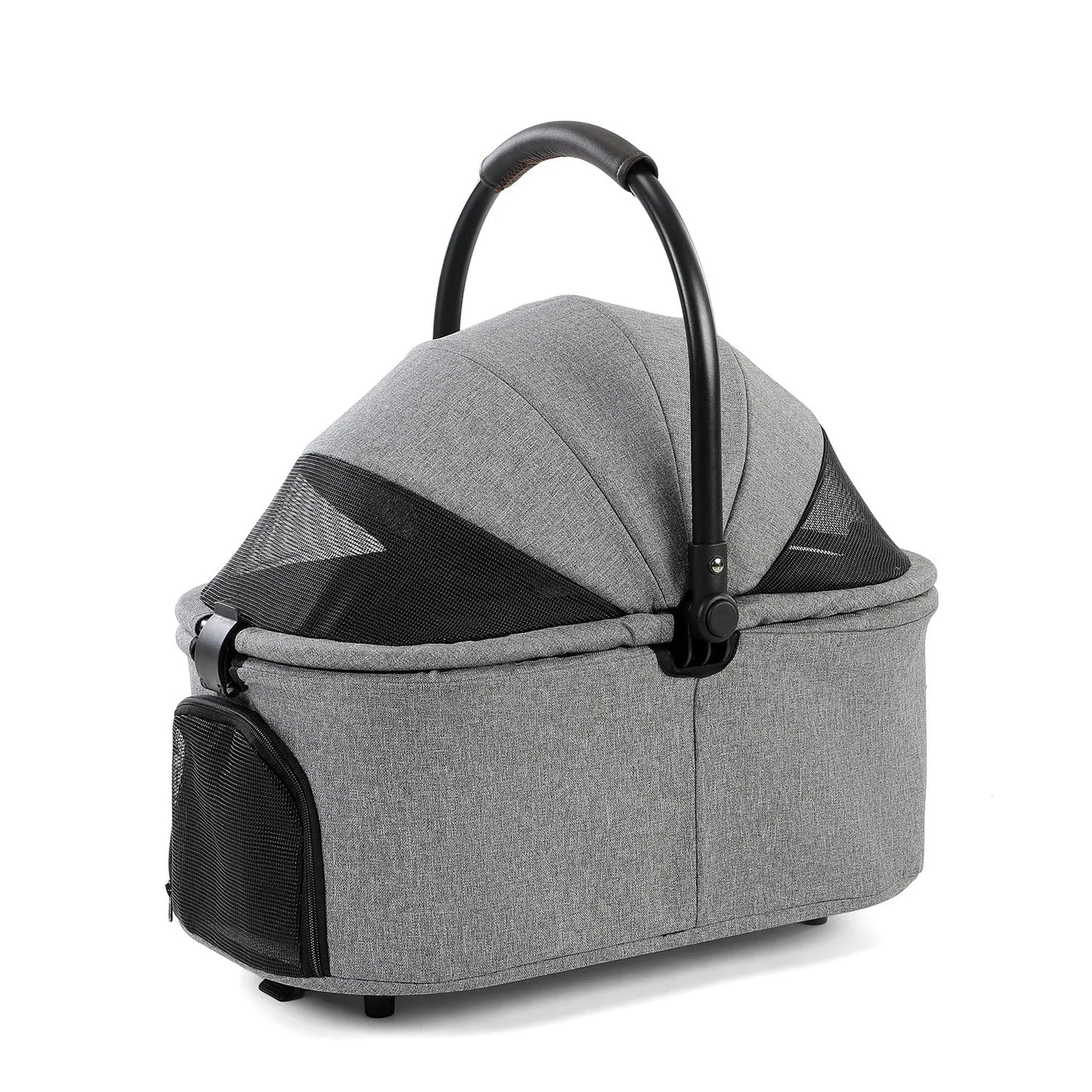3-in-1 Haustierwagen mit herausnehmbarer Tragetasche – zusammenklappbarer Hundewagen für kleine und mittelgroße Hunde und Katzen, wasserdicht, geländegängig, mit Sonnenschutz