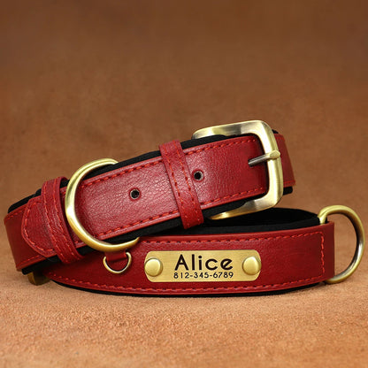 Personalisiertes Hundehalsband aus veganem Kunstleder