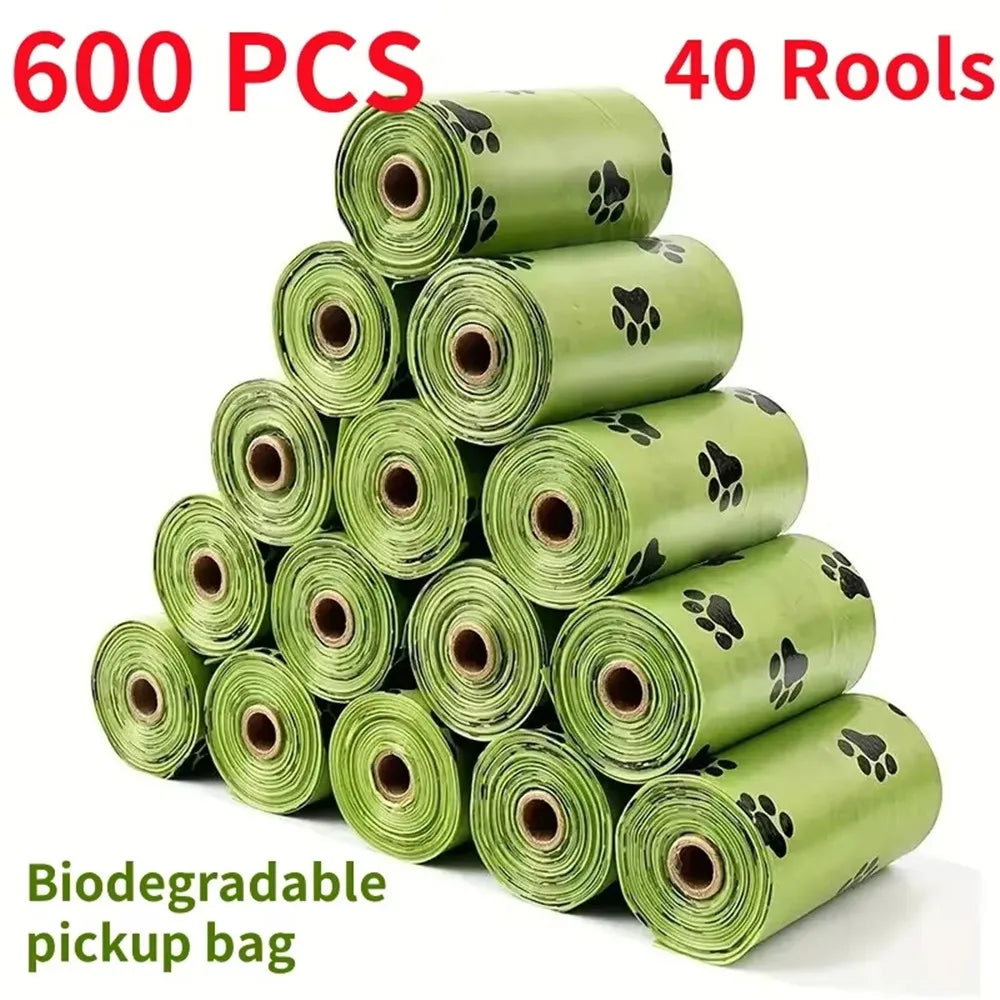 30-600 Pcs Dog Poop Bags for dog Large Cat Waste Bags Doggie Outdoor Home Clean Refill Garbage Bag Pet Supplies 15 Bags/ Roll