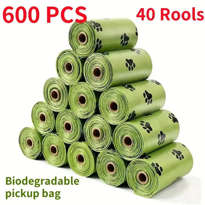 30-600 Pcs Dog Poop Bags for dog Large Cat Waste Bags Doggie Outdoor Home Clean Refill Garbage Bag Pet Supplies 15 Bags/ Roll
