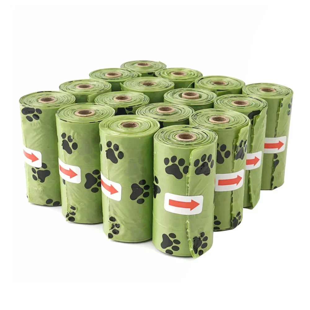 30-600 Pcs Dog Poop Bags for dog Large Cat Waste Bags Doggie Outdoor Home Clean Refill Garbage Bag Pet Supplies 15 Bags/ Roll